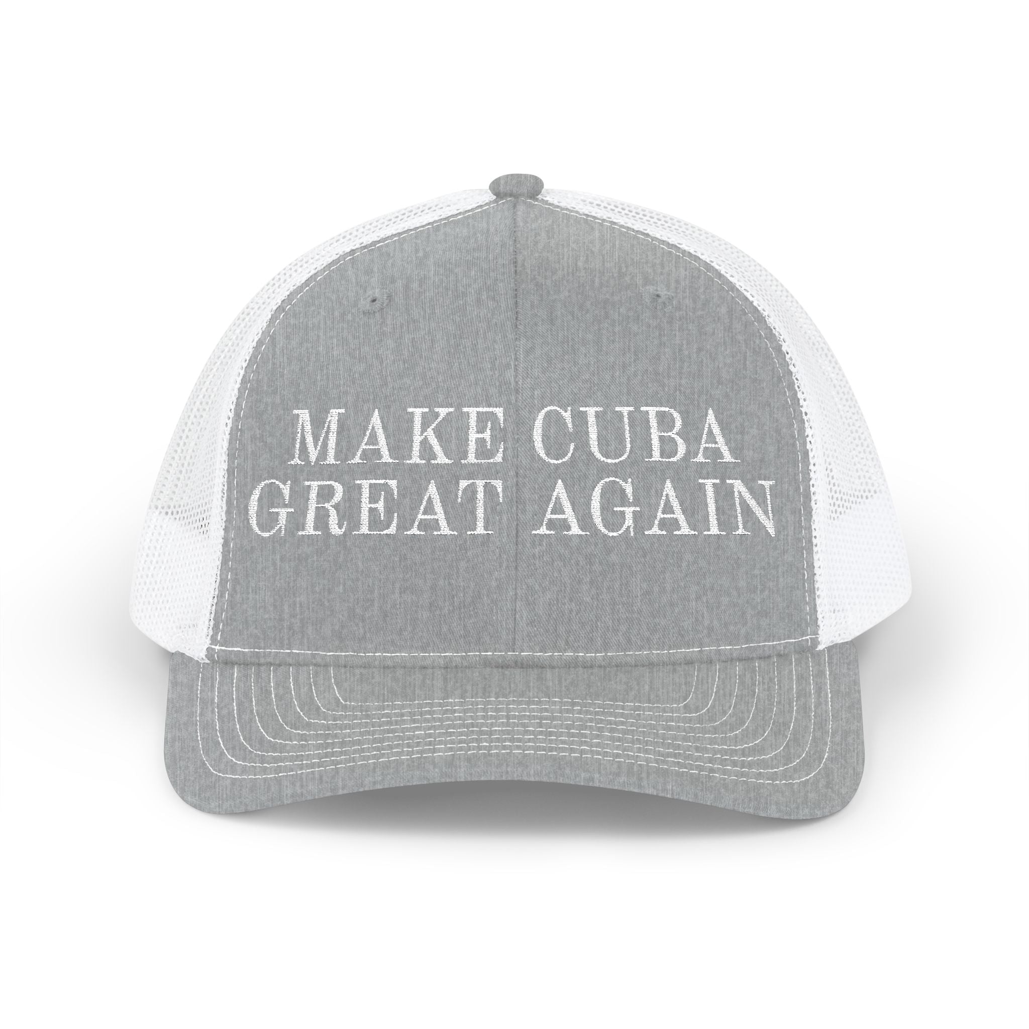 Embroidered Trucker Cap — "Make Cuba Great Again" Mesh Snapback