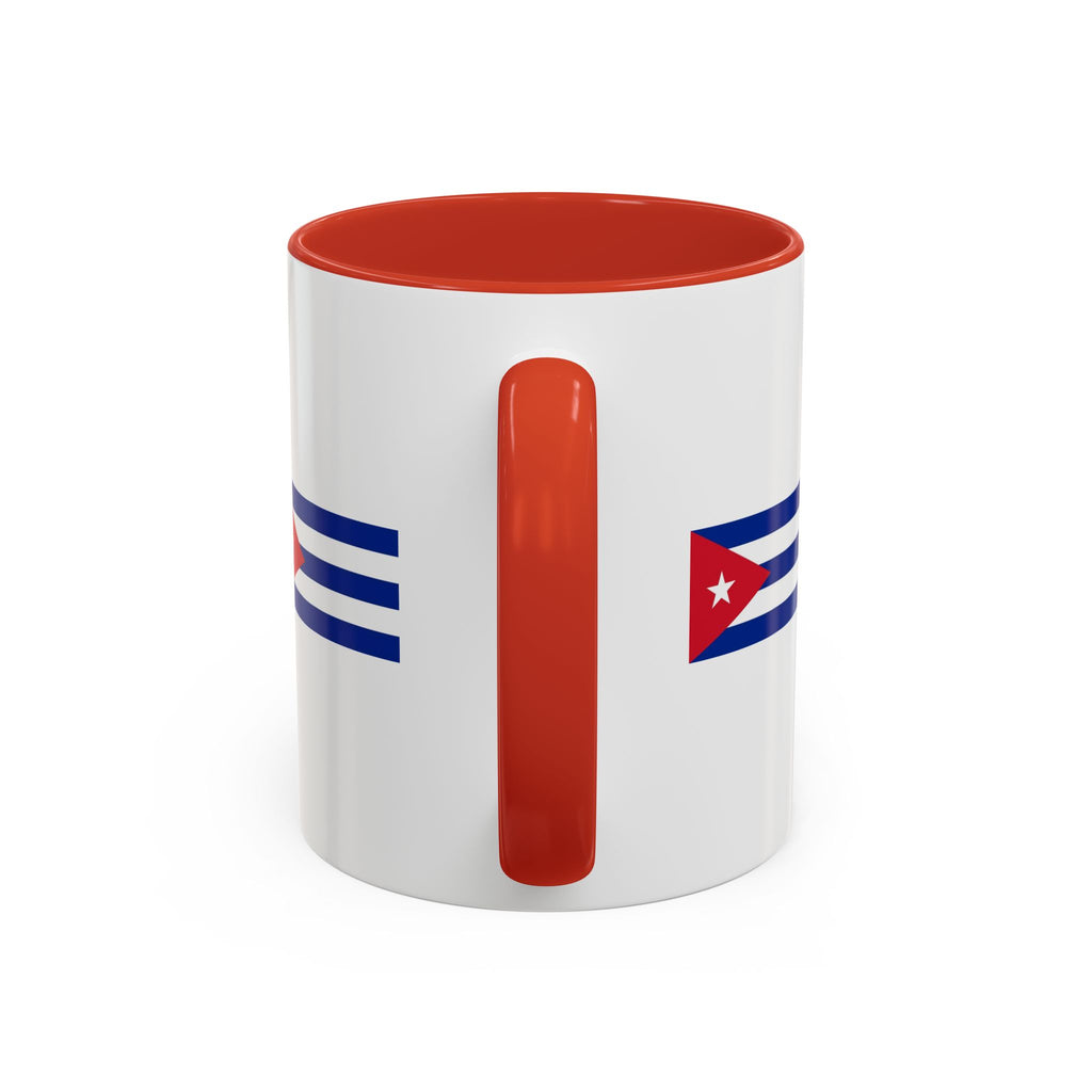 Cuba Flag Accent Coffee Mug — 11/15oz Ceramic Travel-Ready Tea & Coffee Cup