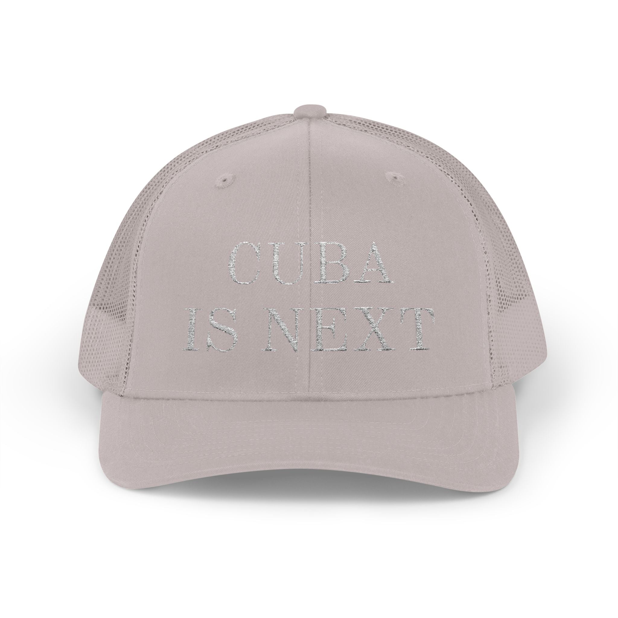 Trucker Cap — "Cuba Is Next" Embroidered Snapback