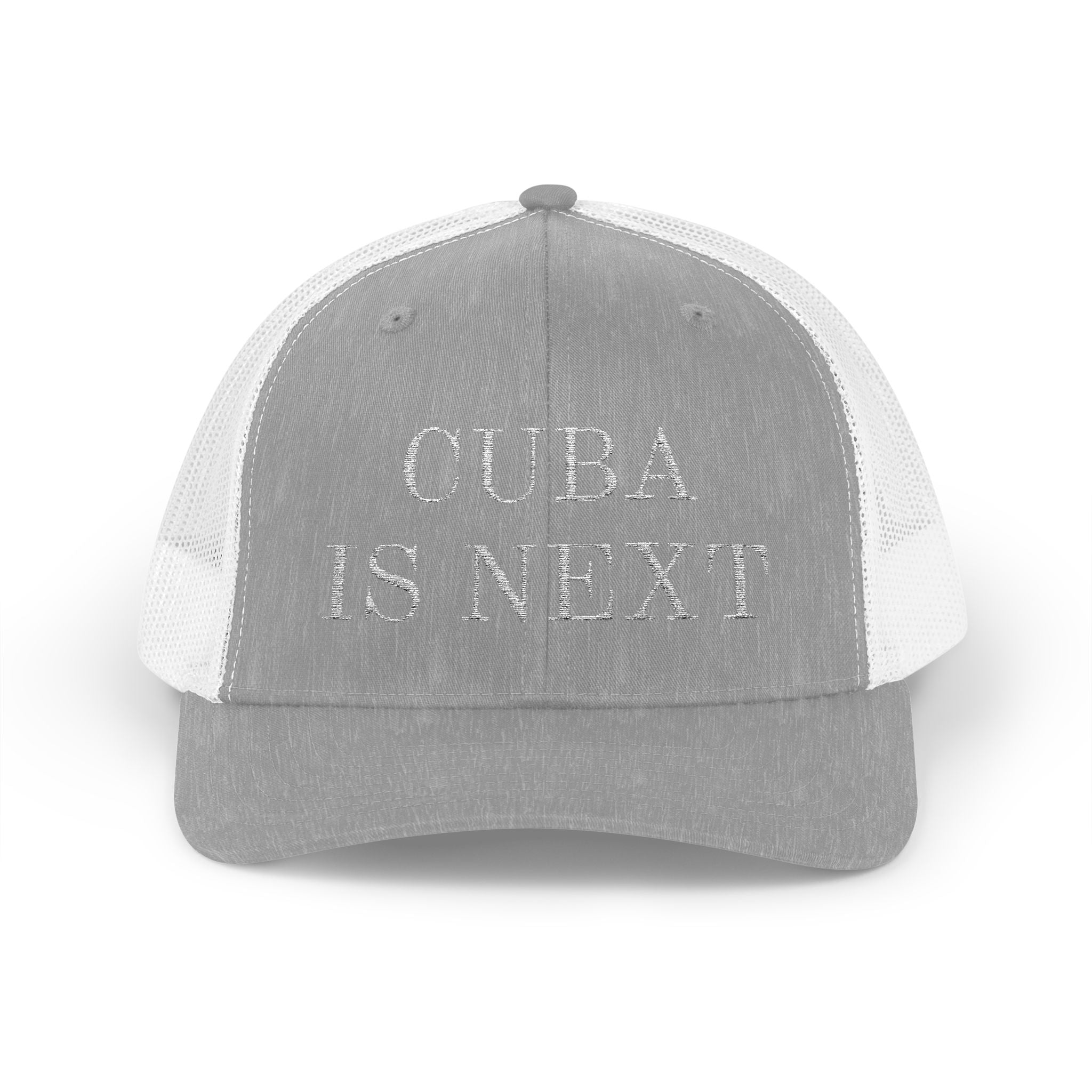 Trucker Cap — "Cuba Is Next" Embroidered Snapback
