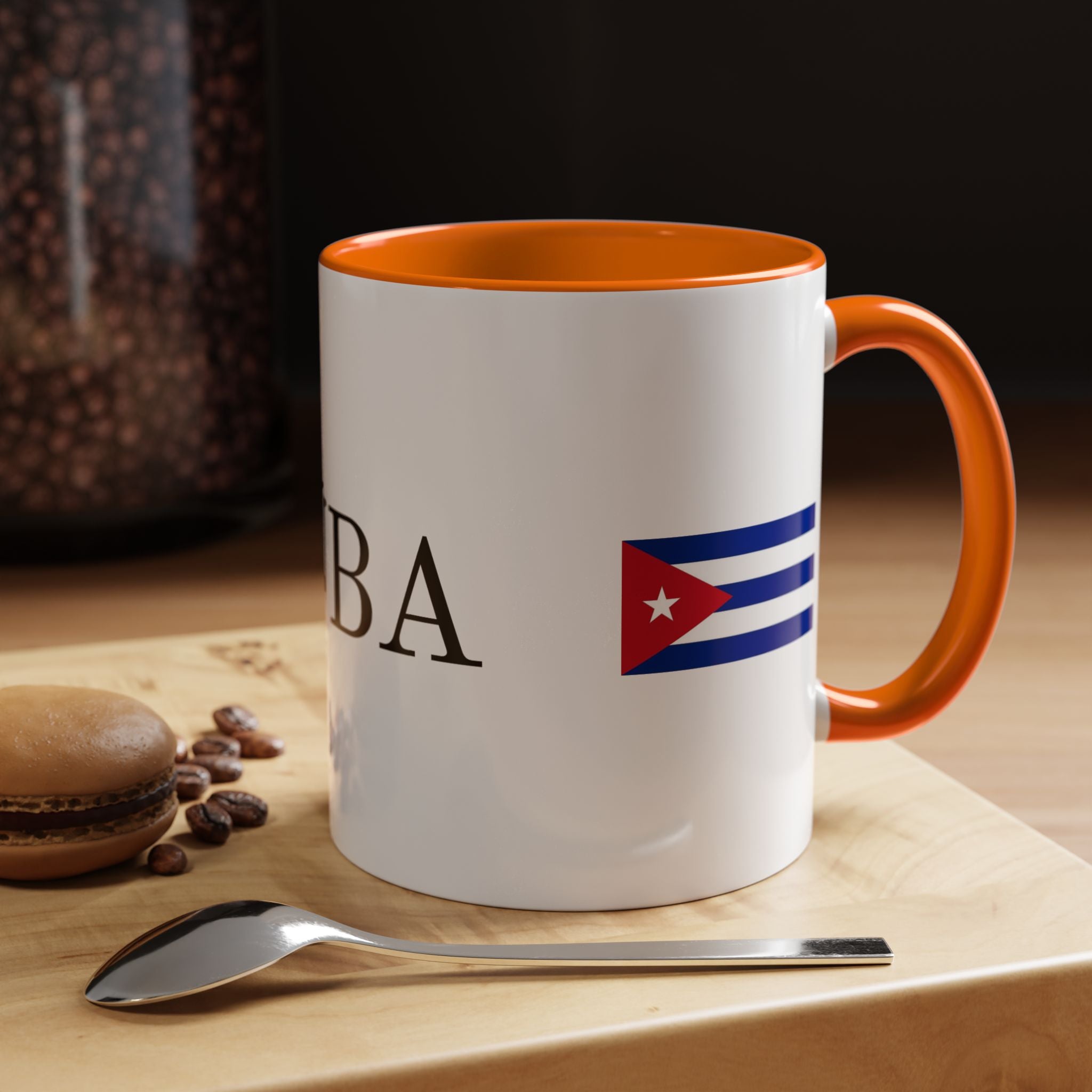 Cuba Flag Accent Coffee Mug — 11/15oz Ceramic Travel-Ready Tea & Coffee Cup
