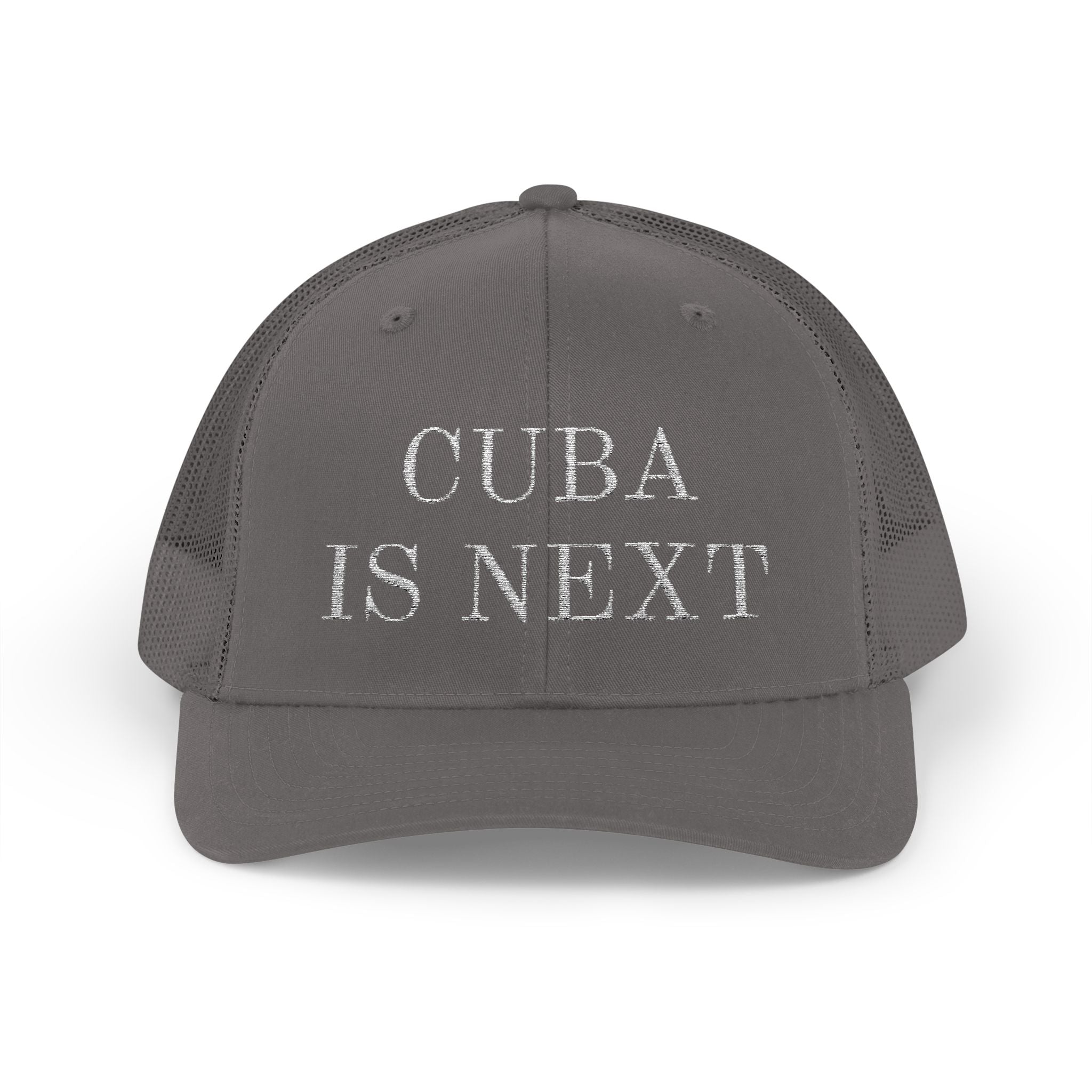 Trucker Cap — "Cuba Is Next" Embroidered Snapback