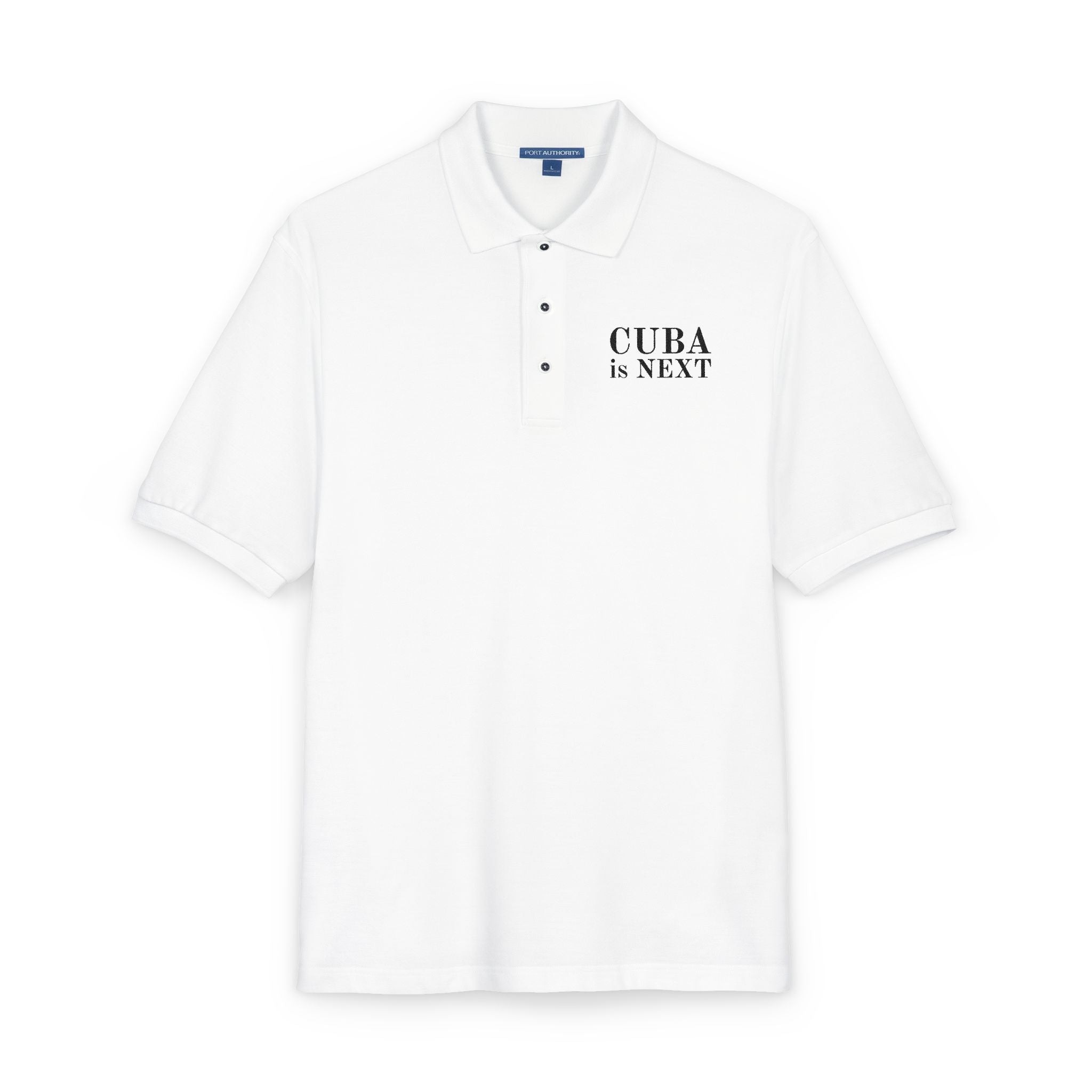 Embroidered "CUBA IS NEXT" Polo Shirt