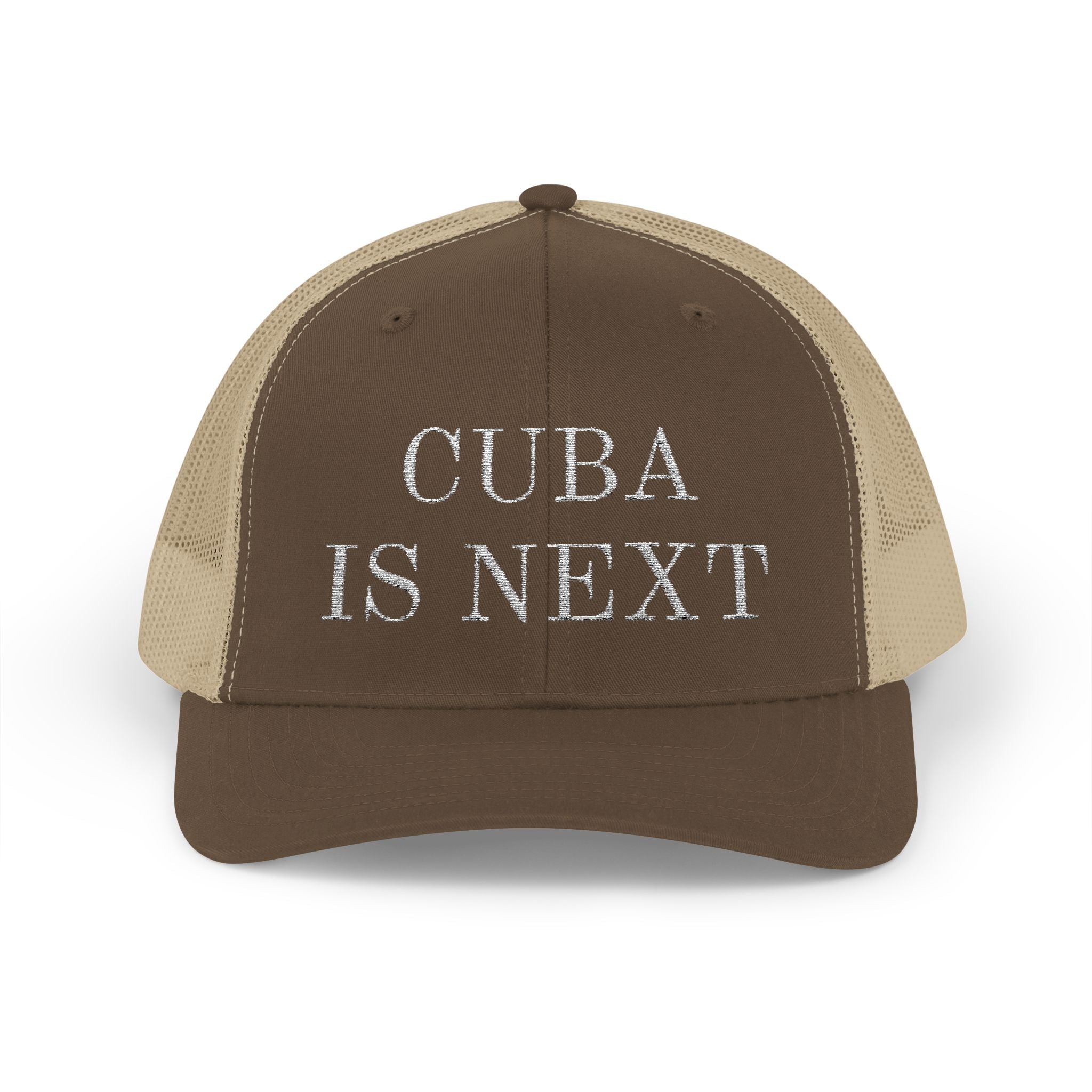 Trucker Cap — "Cuba Is Next" Embroidered Snapback