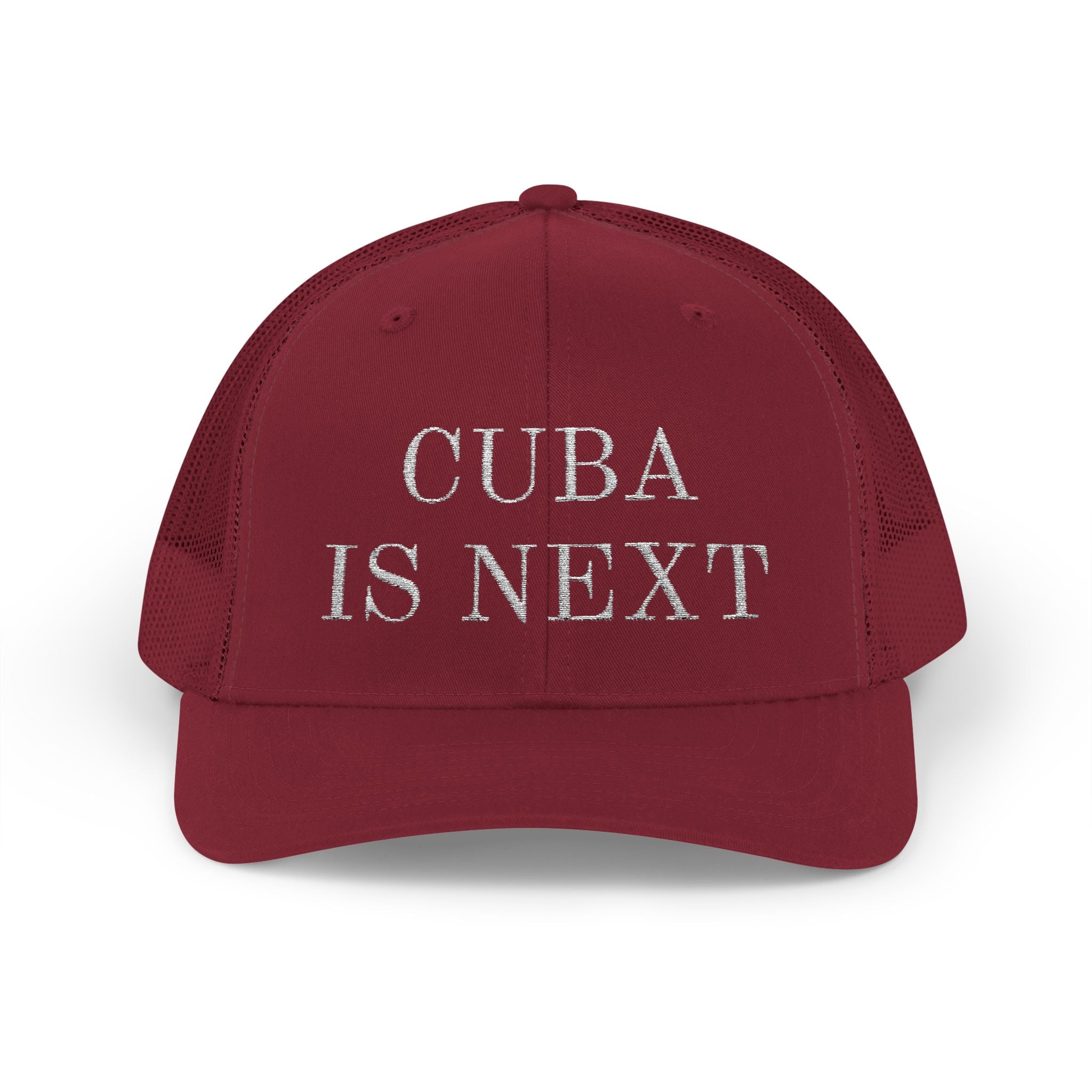 Trucker Cap — "Cuba Is Next" Embroidered Snapback