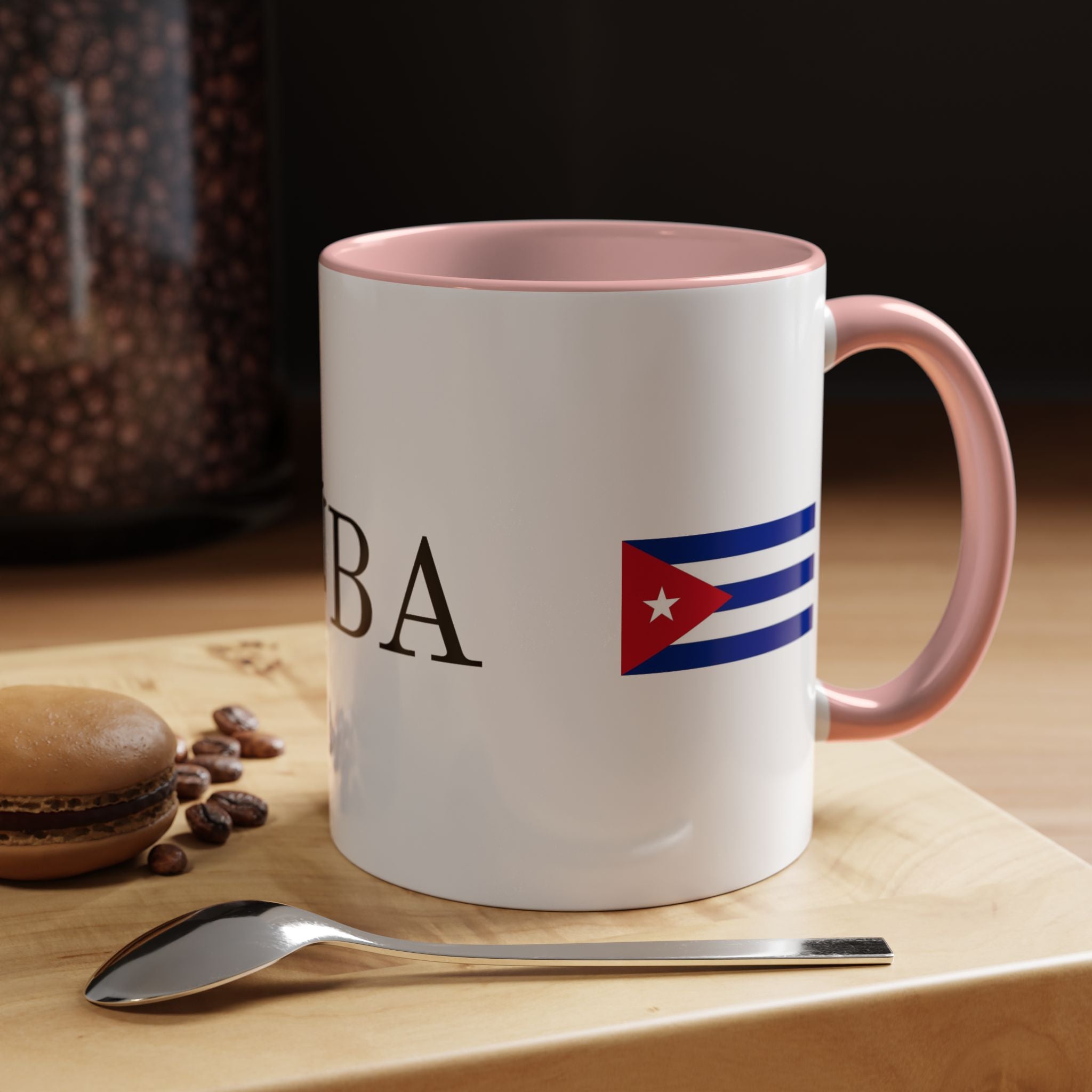 Cuba Flag Accent Coffee Mug — 11/15oz Ceramic Travel-Ready Tea & Coffee Cup