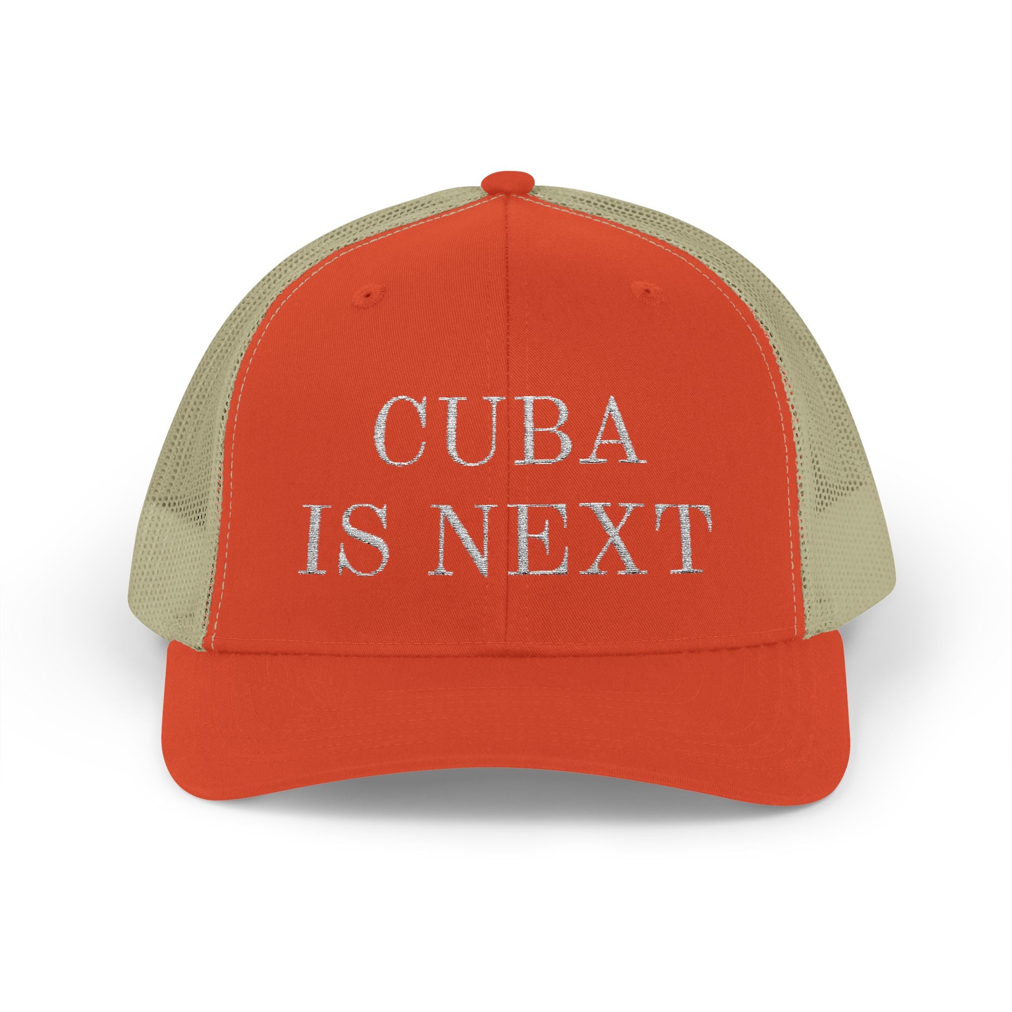 Trucker Cap — "Cuba Is Next" Embroidered Snapback