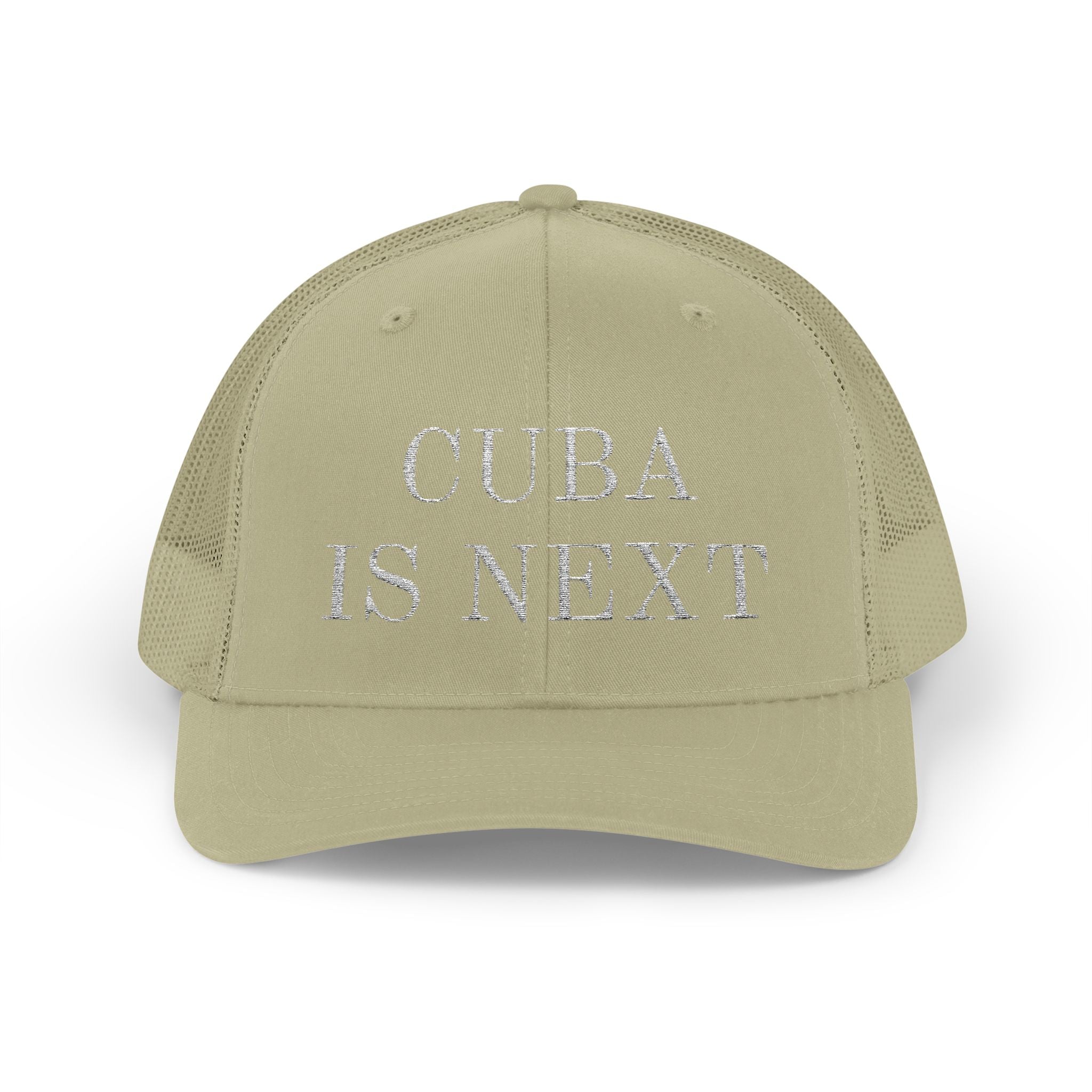 Trucker Cap — "Cuba Is Next" Embroidered Snapback