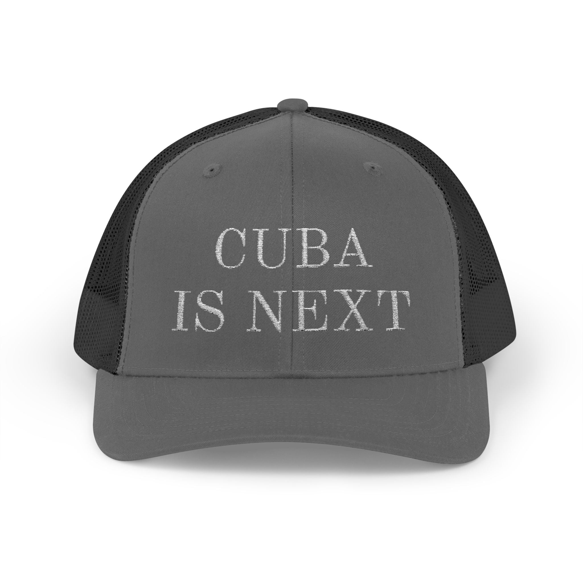 Trucker Cap — "Cuba Is Next" Embroidered Snapback