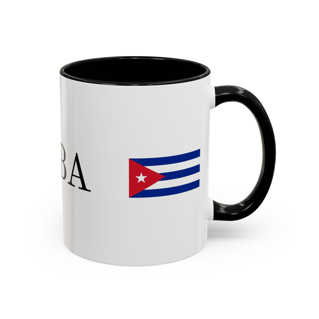 Cuba Flag Accent Coffee Mug — 11/15oz Ceramic Travel-Ready Tea & Coffee Cup