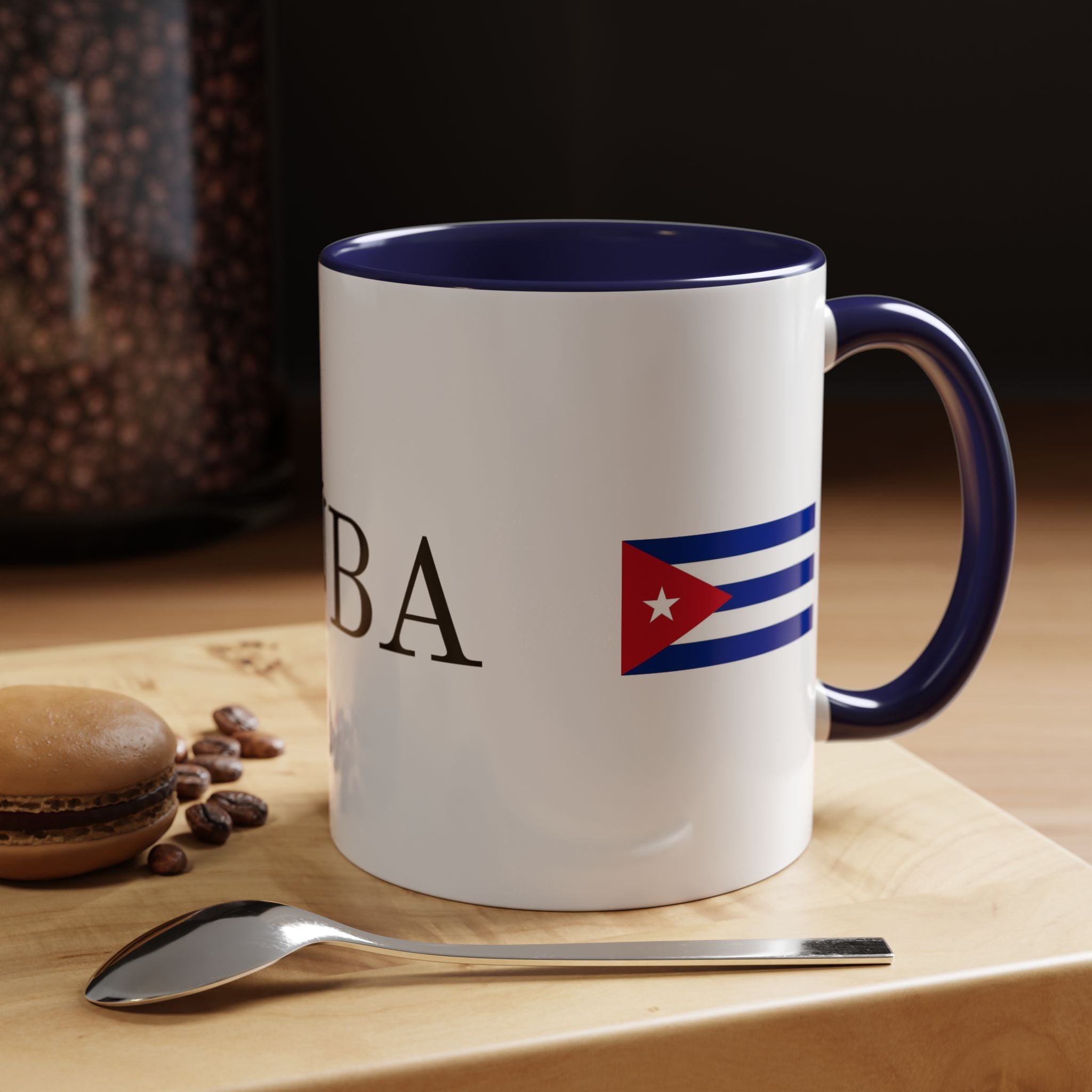 Cuba Flag Accent Coffee Mug — 11/15oz Ceramic Travel-Ready Tea & Coffee Cup