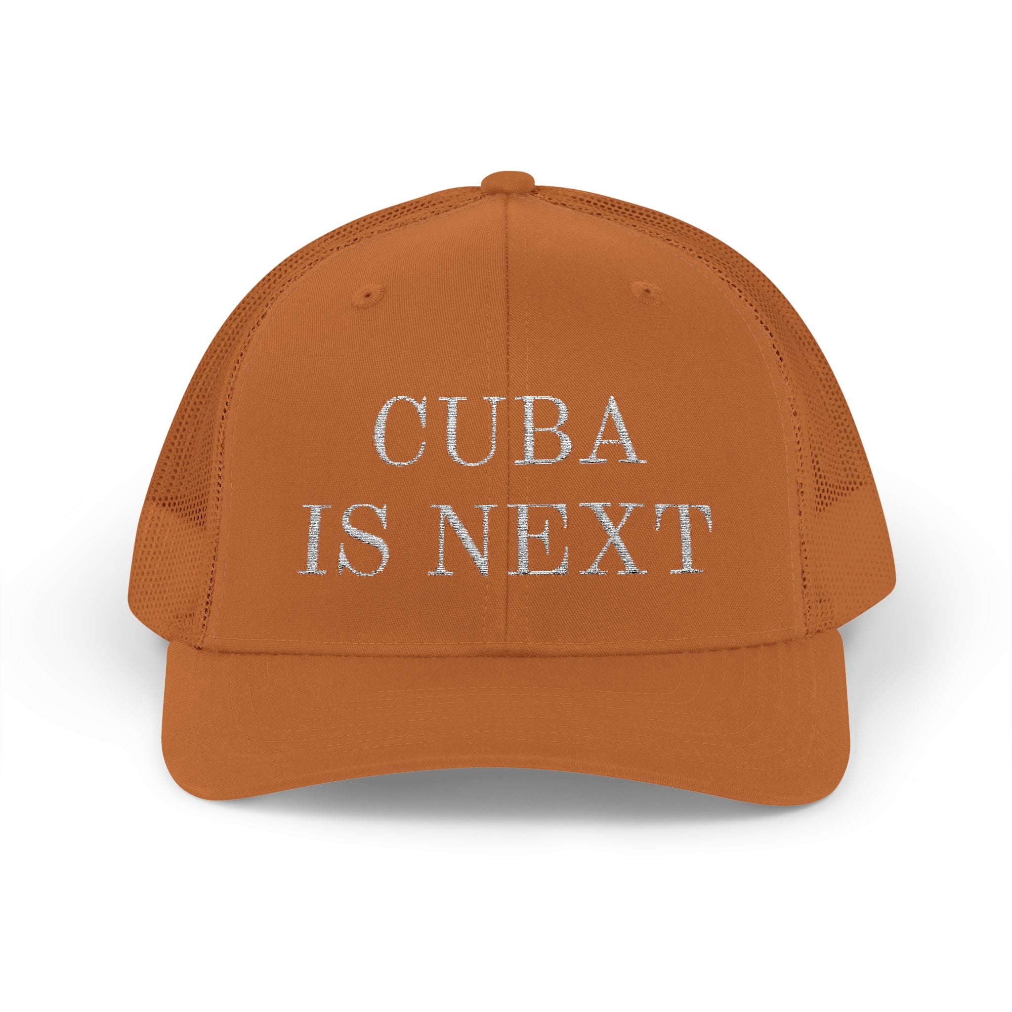 Trucker Cap — "Cuba Is Next" Embroidered Snapback