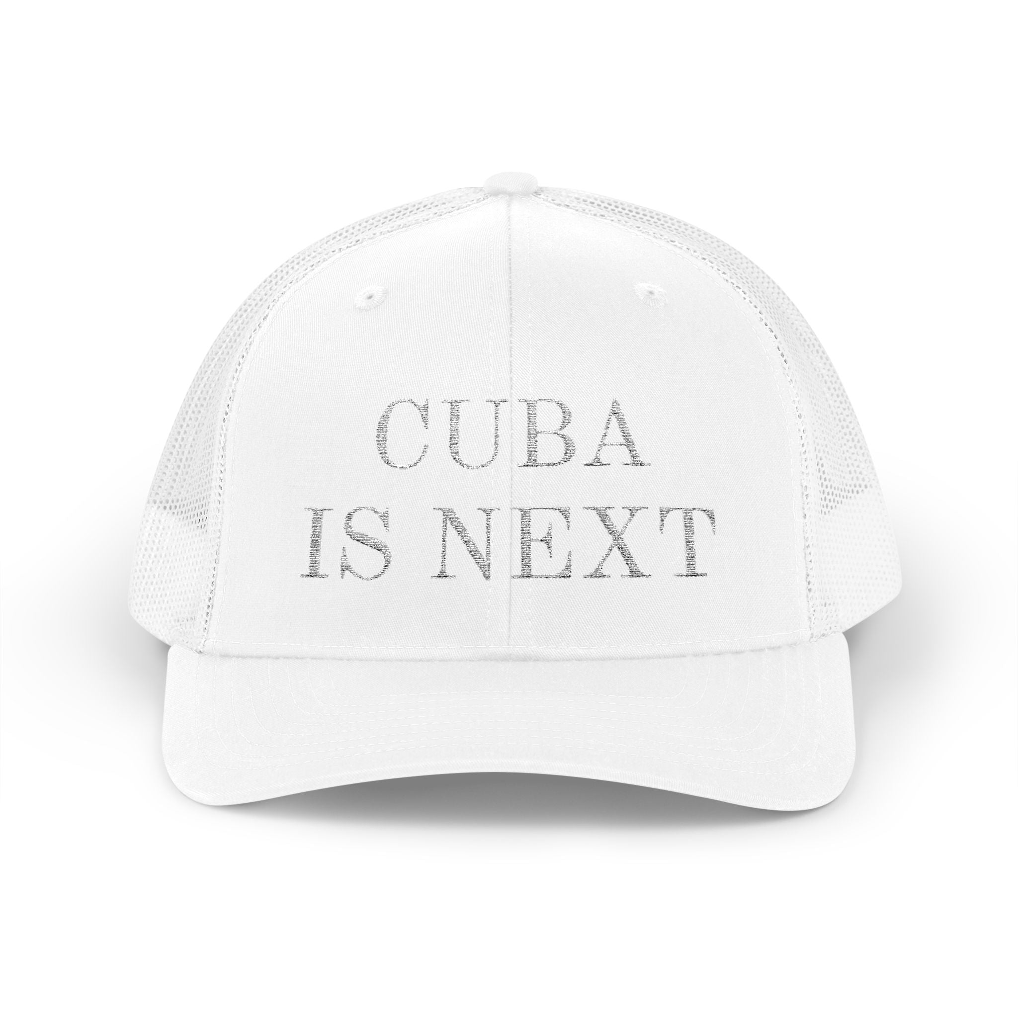 Trucker Cap — "Cuba Is Next" Embroidered Snapback